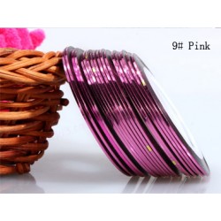 Fir metalic adeziv modele unghii #09 Folie fir metalic